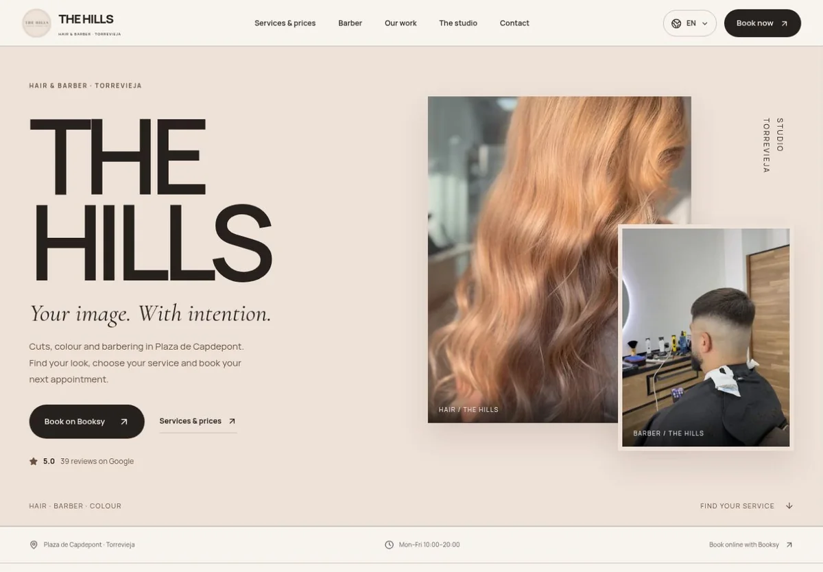 The Hills Studio — Website preview