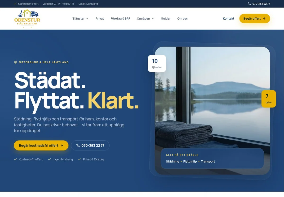 Odenstur — Website preview