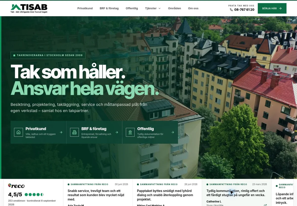 TISAB — Website preview